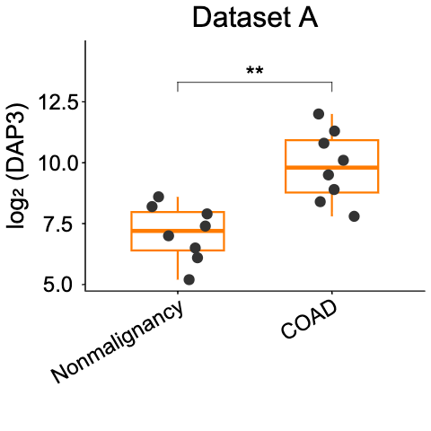 Box plot with dots